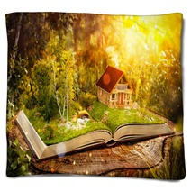 Cute Magical Log House Blankets 113060081