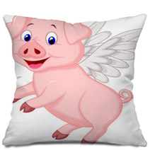 Cute Pig Cartoon Flying Pillows 58466544