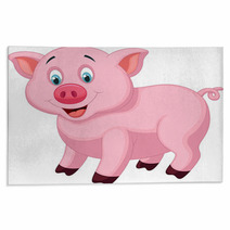 Cute Pig Cartoon Rugs 56991465