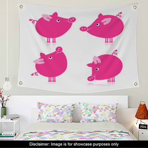 Cute Piggy For Your Design Wall Art 54009219
