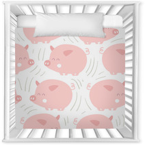 Cute Pigs Seamless Pattern Nursery Decor 211599484