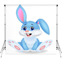 Cute Rabbit Cartoon Backdrops 53044266