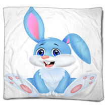 Cute Rabbit Cartoon Blankets 53044266