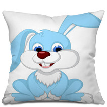 Cute Rabbit Cartoon Posing Pillows 61478029