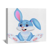 Cute Rabbit Cartoon Wall Art 53044266