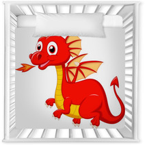 Cute Red Dragon Cartoon Nursery Decor 58171881