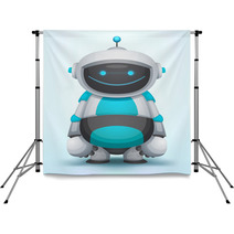 Cute Robot Backdrops 48597043
