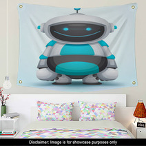 Cute Robot Wall Art 48597043