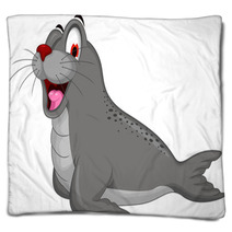 Cute Seal Cartoon Blankets 80417318
