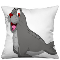 Cute Seal Cartoon Pillows 80417318