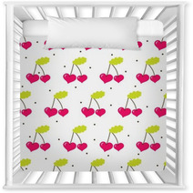Cute Seamless Pattern With Cherry . Nursery Decor 61429121