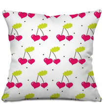 Cute Seamless Pattern With Cherry . Pillows 61429121