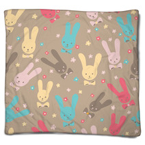 Cute Seamless Rabbits Blankets 63894686