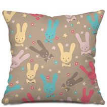 Cute Seamless Rabbits Pillows 63894686