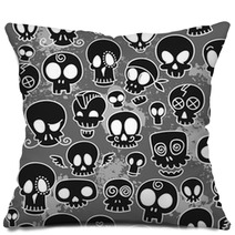Cute Skulls Pattern Pillows 107656014