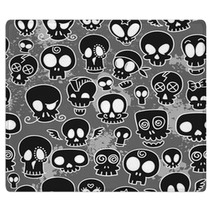 Cute Skulls Pattern Rugs 107656014