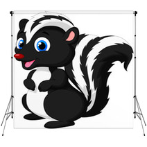 Cute Skunk Cartoon Backdrops 59370339
