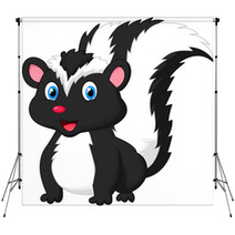 Cute Skunk Cartoon Backdrops 62074170