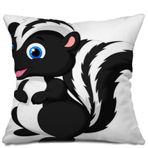 Cute Skunk Cartoon Pillows 59370339