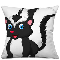 Cute Skunk Cartoon Pillows 62074170