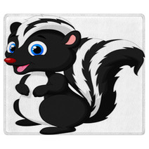 Cute Skunk Cartoon Rugs 59370339