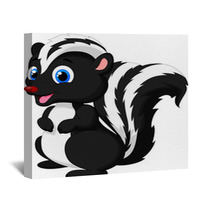 Cute Skunk Cartoon Wall Art 59370339