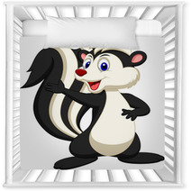 Cute Skunk Cartoon Waving Hand Nursery Decor 53417379