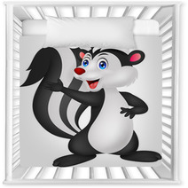 Cute Skunk Cartoon Waving Hand Nursery Decor 53968795