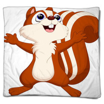 Cute Squirrel Cartoon Blankets 75210750
