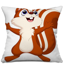 Cute Squirrel Cartoon Pillows 75210750