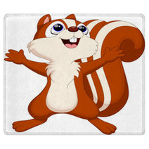 Cute Squirrel Cartoon Rugs 75210750