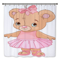 Cute Teddy Bear Ballerina Bath Decor 43877354