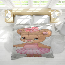 Cute Teddy Bear Ballerina Bedding 43877354