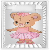 Cute Teddy Bear Ballerina Nursery Decor 43877354