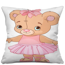 Cute Teddy Bear Ballerina Pillows 43877354