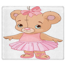 Cute Teddy Bear Ballerina Rugs 43877354