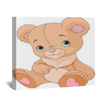 Cute Teddy Bear Wall Art 46638166