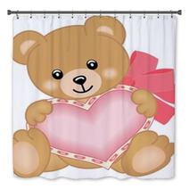 Cute Teddy Bear With Heart Bath Decor 45483374