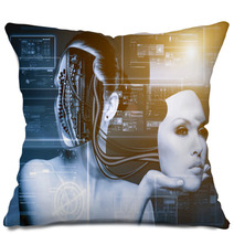 CyberFashion. Abstract Techno Backgrounds Pillows 53997032