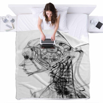 Cyborg, Robot, Androide Volto, 3d, Informatica, Computer Blankets 53019755