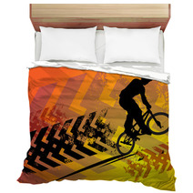 Cyclist Abstract Background Vector Illustration Bedding 40194055