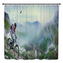 Cyclist In The Mountains Bath Decor 57000221