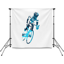 Cyclist Vector Illustration Backdrops 126742039