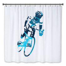Cyclist Vector Illustration Bath Decor 126742039