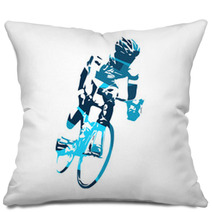 Cyclist Vector Illustration Pillows 126742039