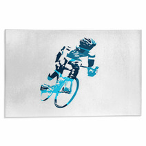 Cyclist Vector Illustration Rugs 126742039