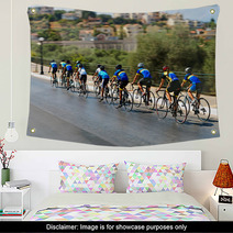 Cyclists During The Race On City Street Wall Art 96912565
