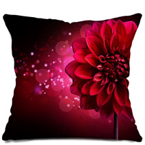 Dahlia Autumn Flower Design Pillows 34253389