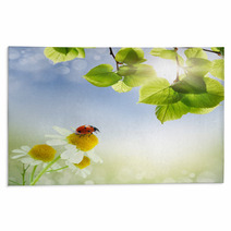 Daisies Field And Ladybug Rugs 61583104