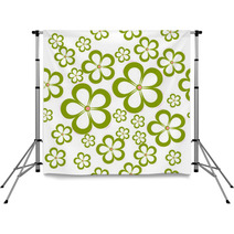 Daisy Floral Seamless Pattern Backdrops 13012423